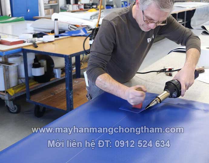 M&aacute;y h&agrave;n bạt nhựa cầm tay Weldy HT1600D h&agrave;n bạt quảng c&aacute;o